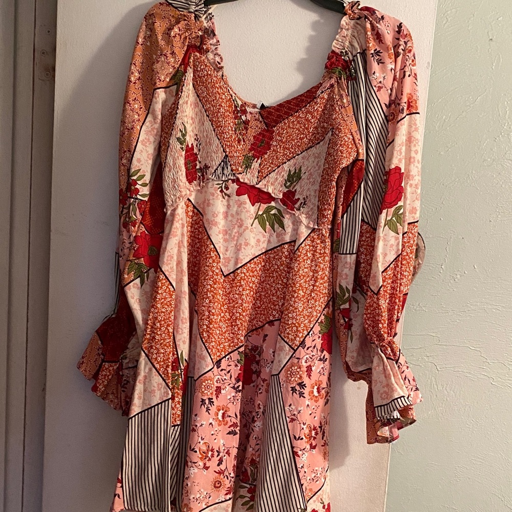 Fate Multicolor Patchwork Dress